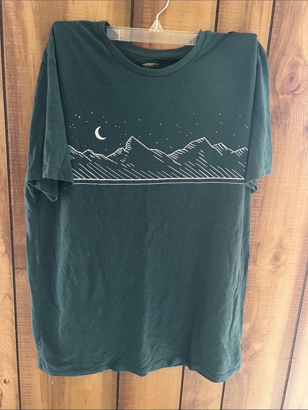 Old Navy Dark Green Short-Sleeve Mountain Graphic Tee